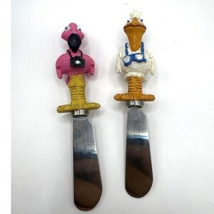 Boston Warehouse Bird Butter Knife Set – Flamingo & Pelican Spreader